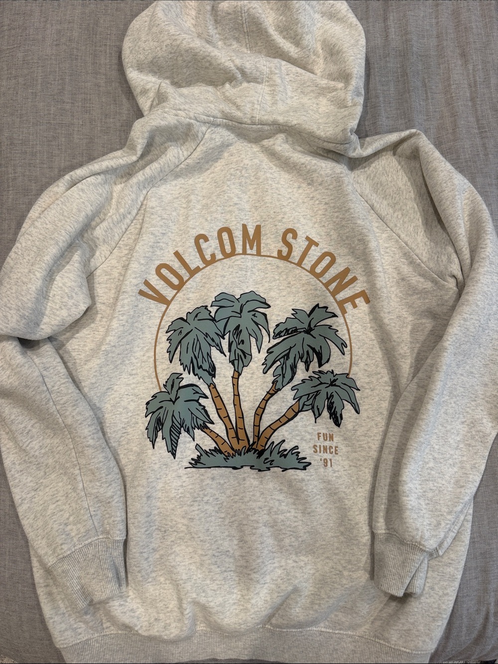 Women’s Volcom Gray Palm Tree Hoodie